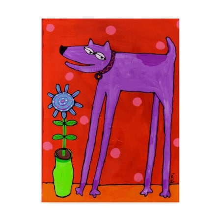 Cherry Pie Studios 'Purple Dog' Canvas Art,14x19